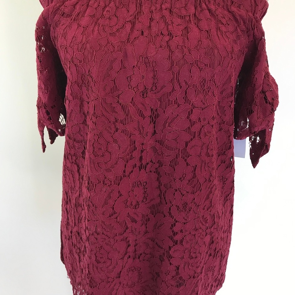NWT Miss Chievous Lace Off Shoulder Top S - Picture 3 of 7